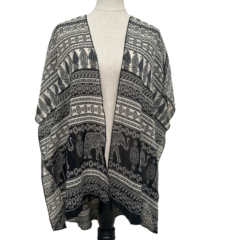 Live 4 Truth Elephant Print Kimono